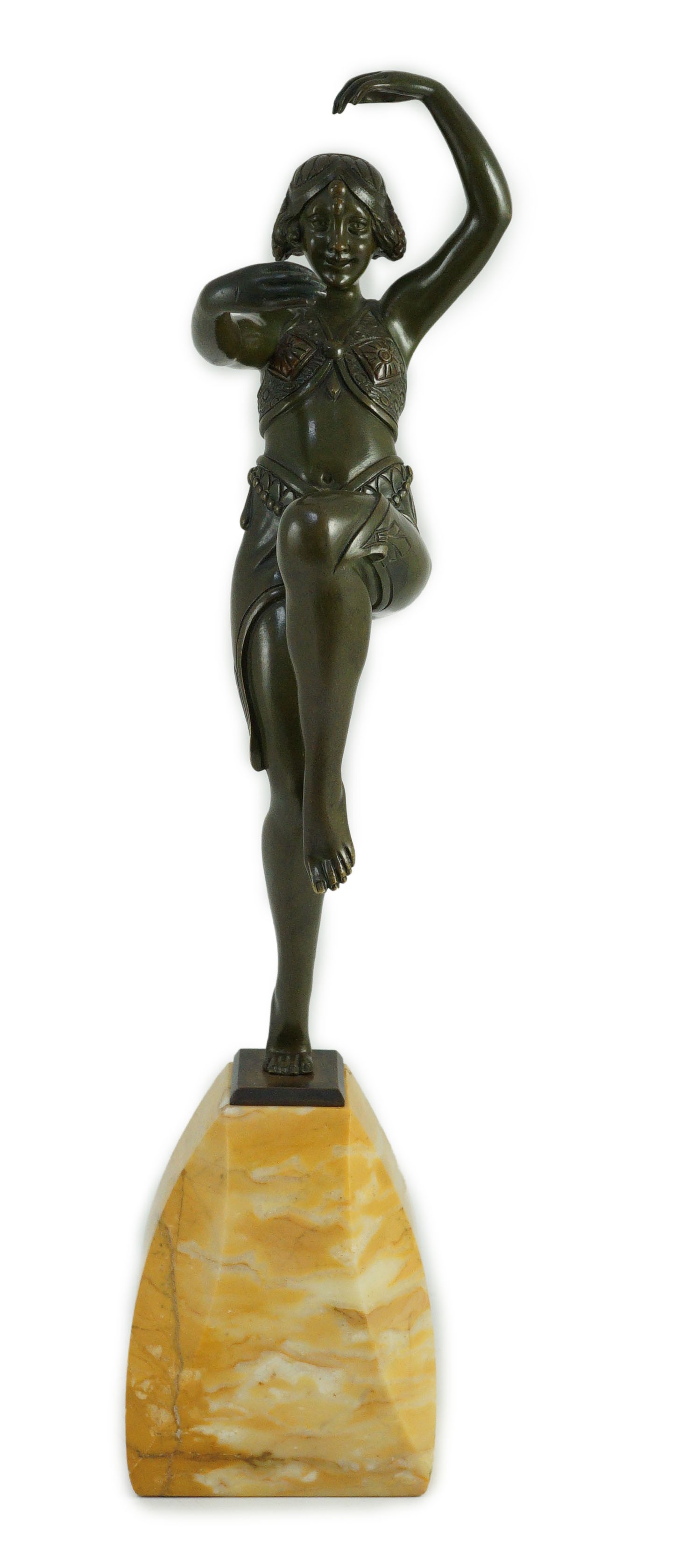 Samuel Lipchytz (1880-1943). A patinated bronze figure of a dancing woman, 40cm high